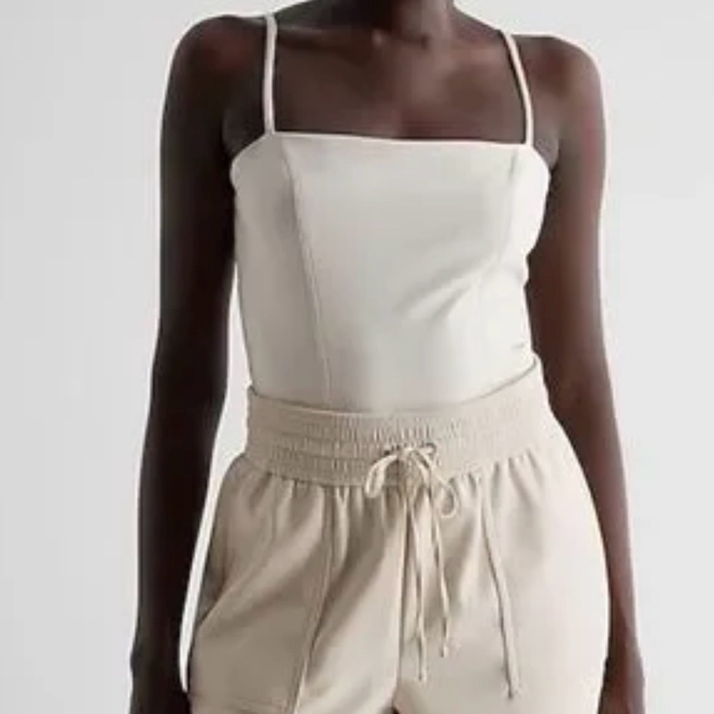 Express Faux Leather Cami Bodysuit